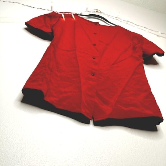 Vintage Carlisle Women's 6 EUC Buttoned Silk Short Sleeve Round Neck Cute Blouse - Picture 11 of 11